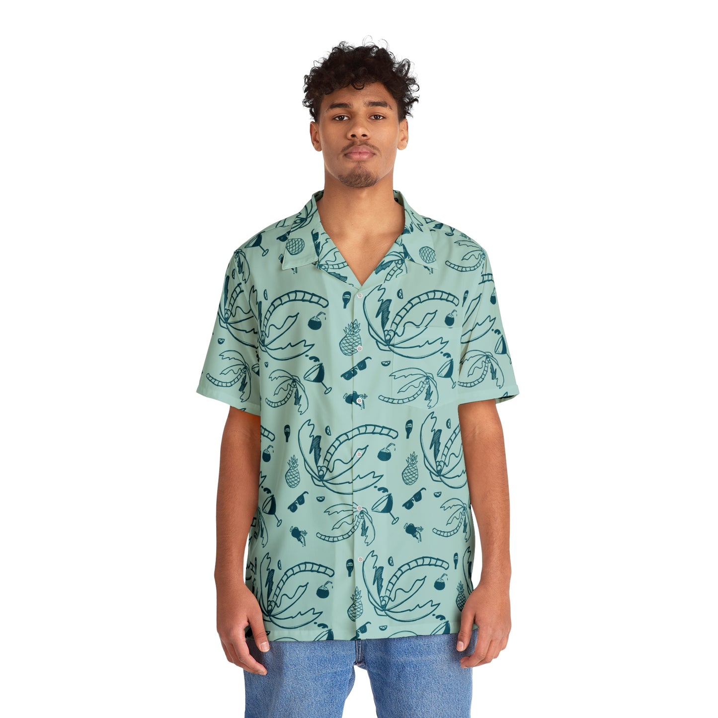 Cocktail Cove Button Up Aloha Shirt