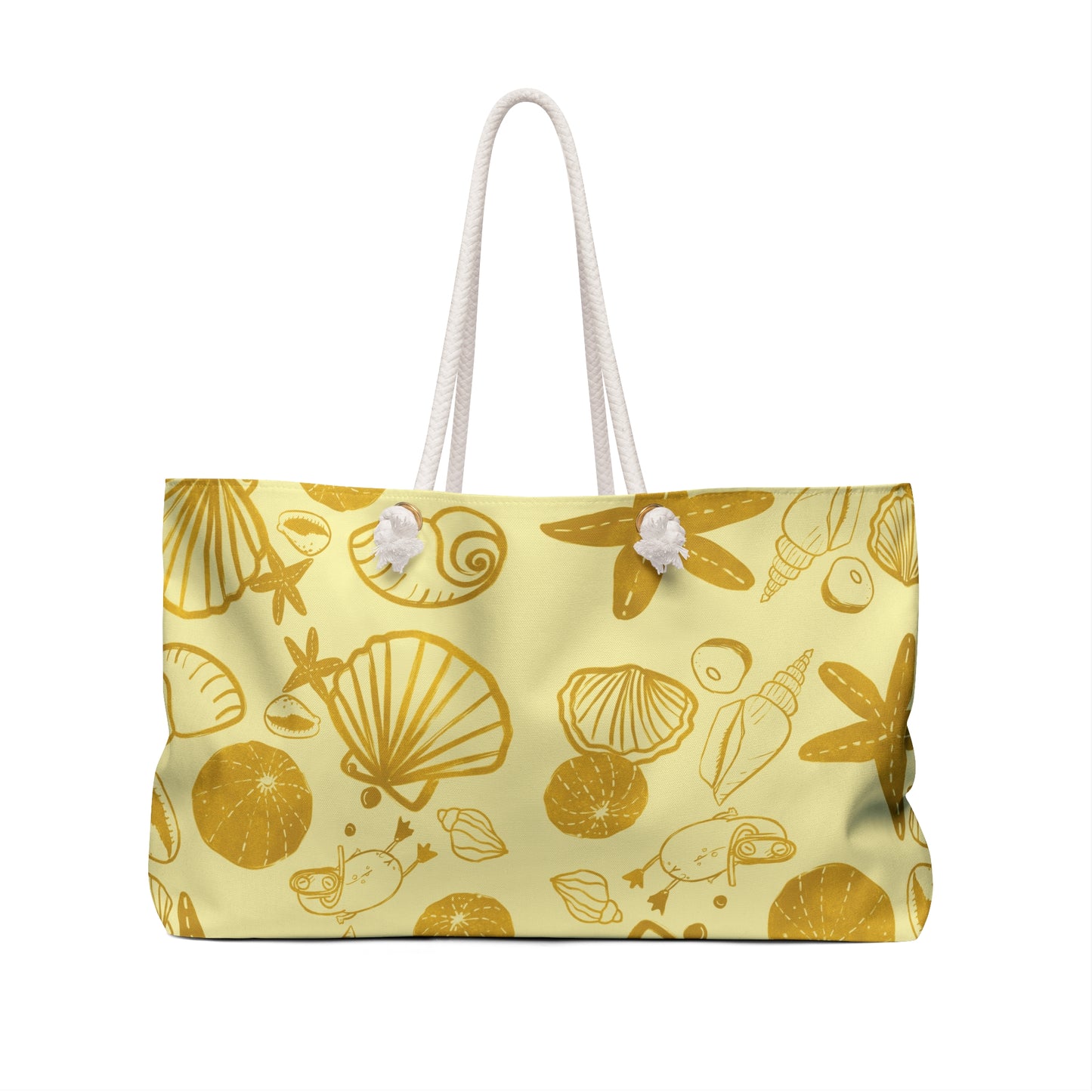 Shell Diver Beach Bag in Mustard Yellow