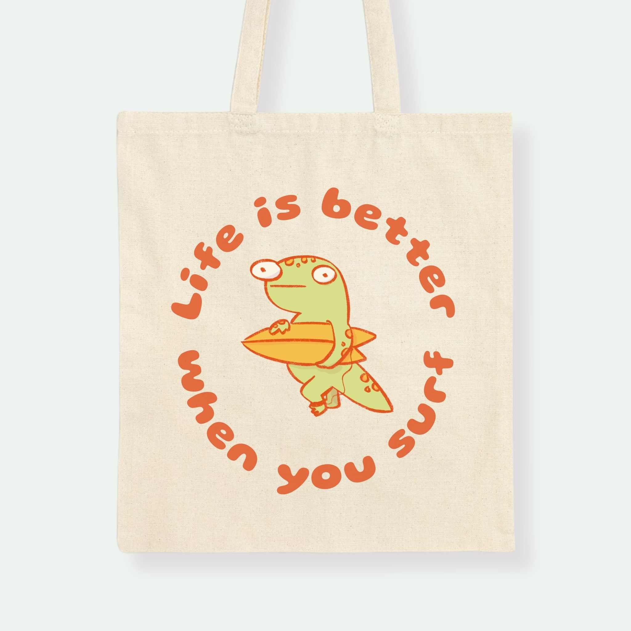 Life is better Canvas Tote