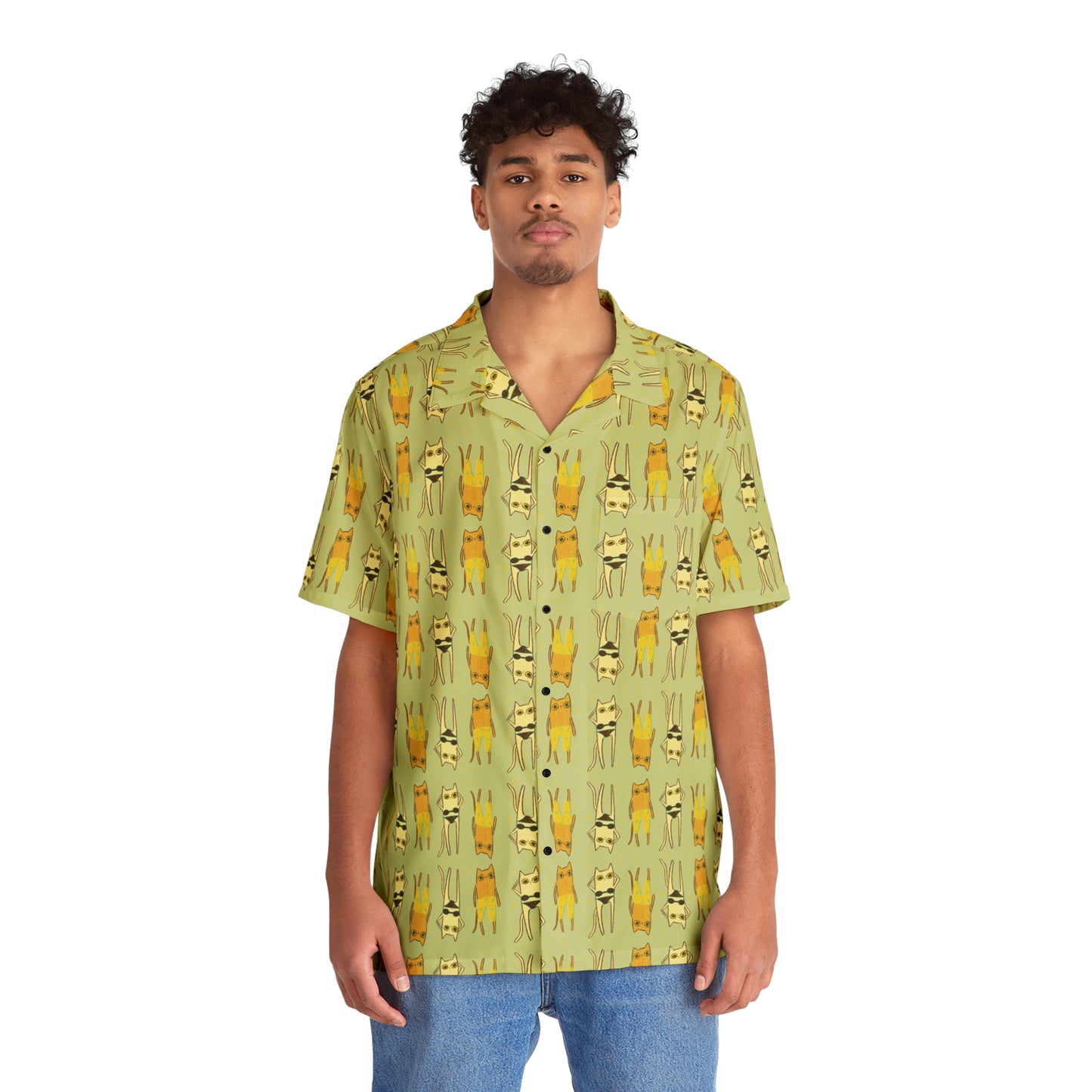 Purrfect Beach Day Aloha Shirt