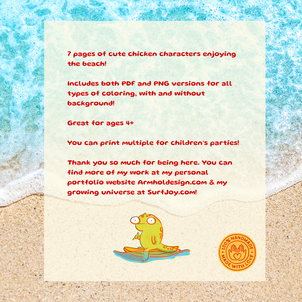 Beach Chicks Coloring Book [Digital Download]