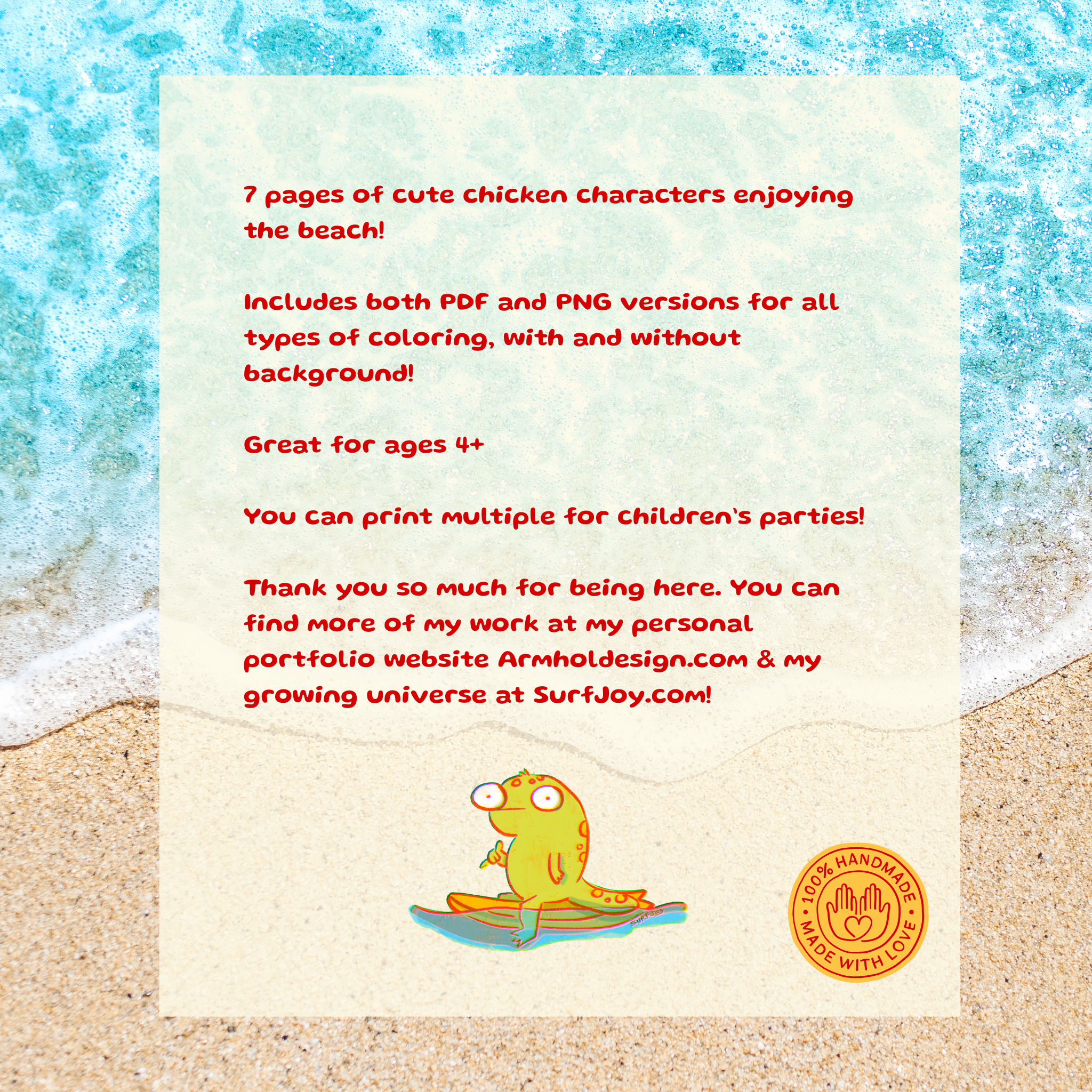 Beach Chicks Coloring Book [Digital Download]