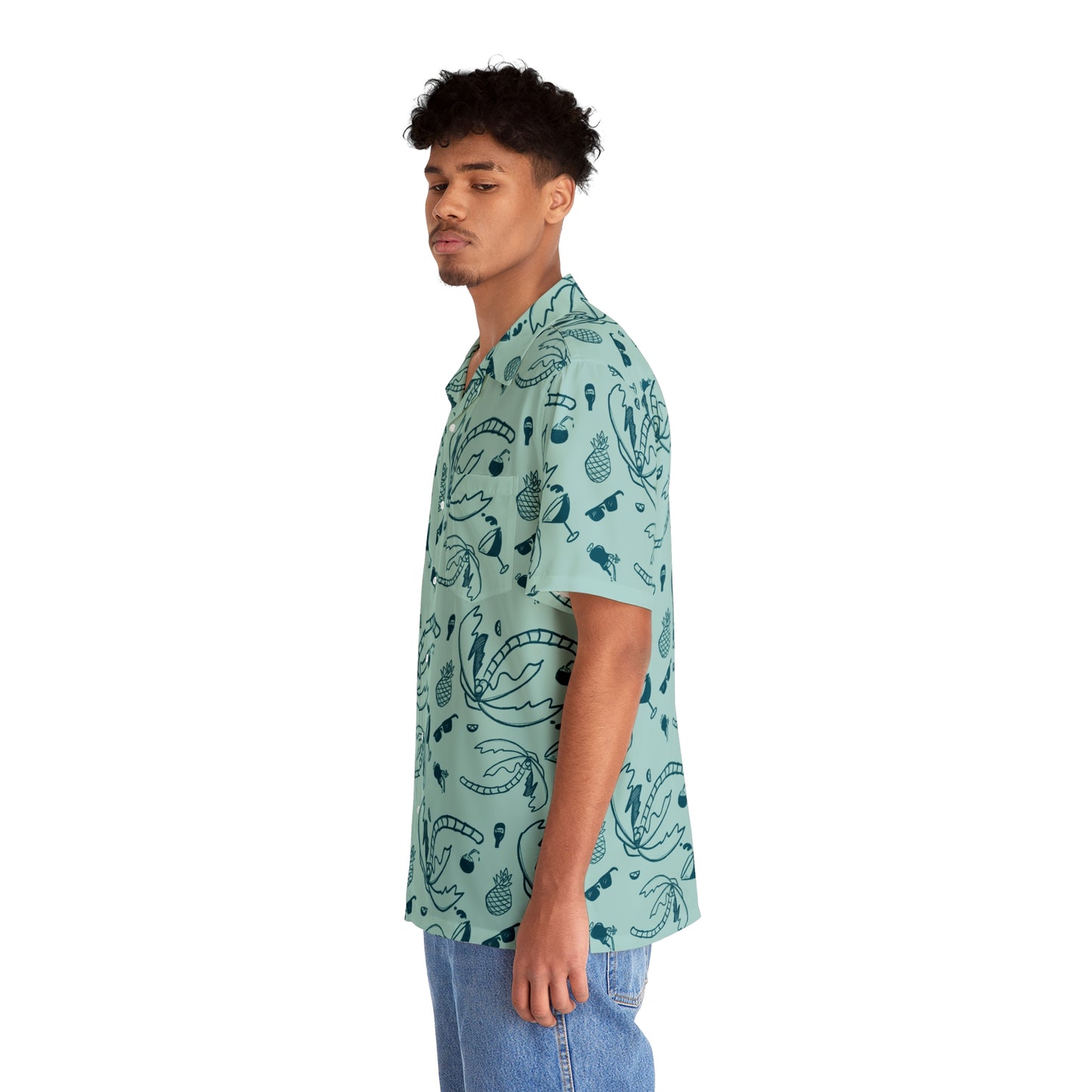 Cocktail Cove Button Up Aloha Shirt