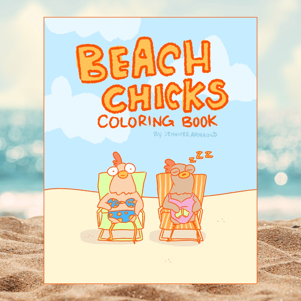 Beach Chicks Coloring Book [Digital Download]