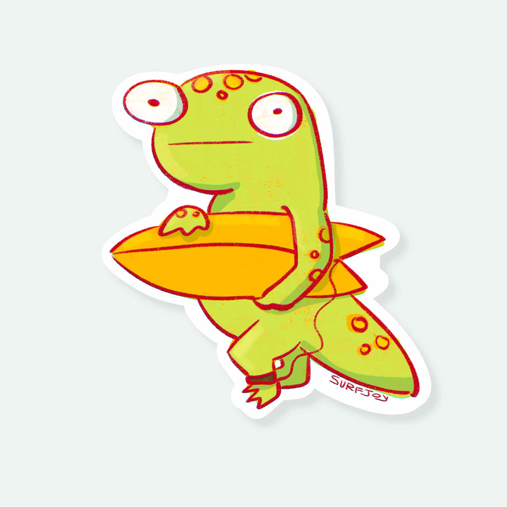 Gecko-ing for surf Vinyl Sticker