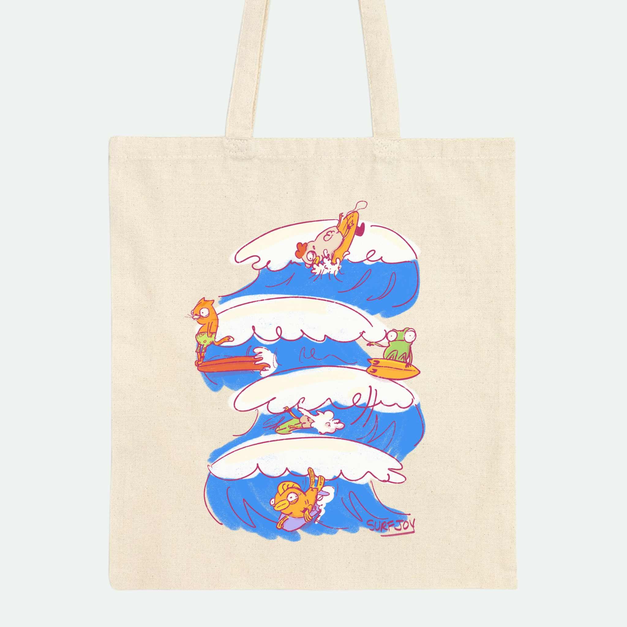 Party Wave Canvas Tote