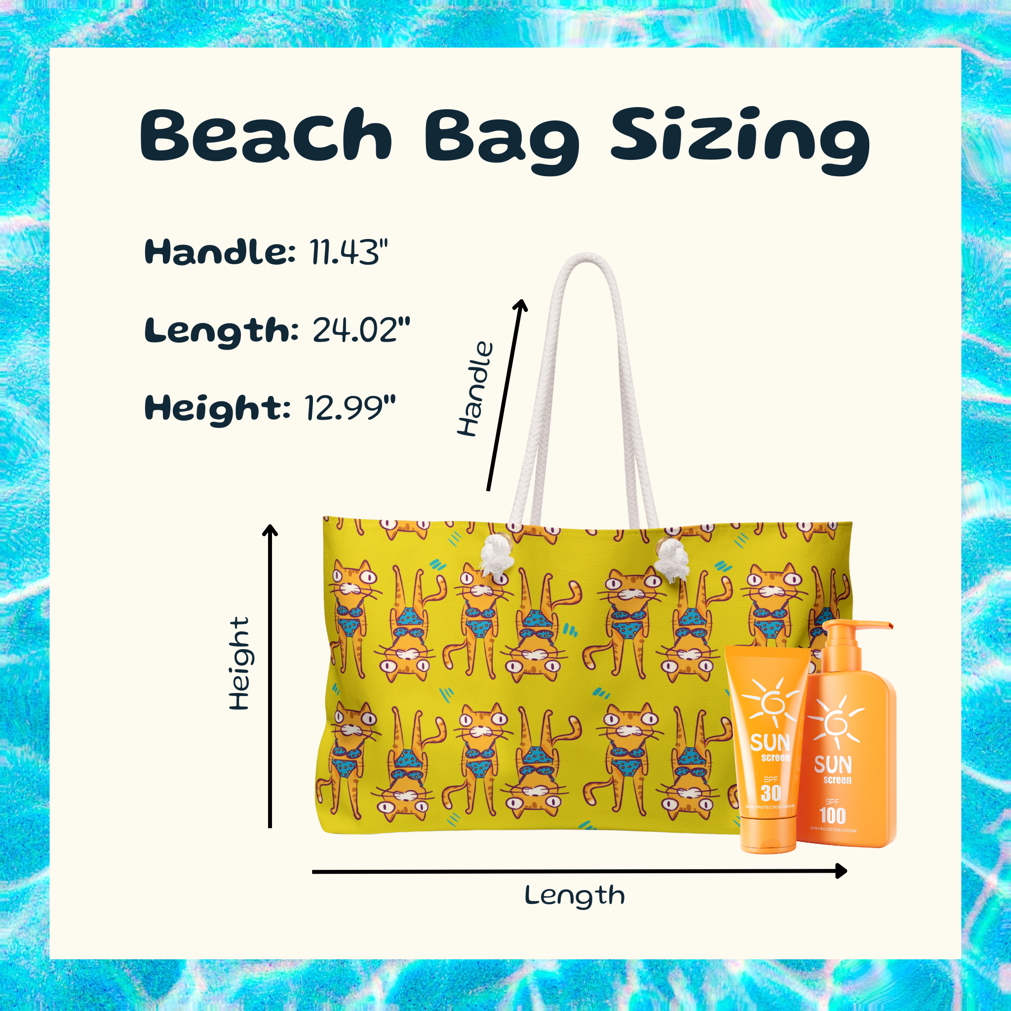 Bikini Cat Beach Bag