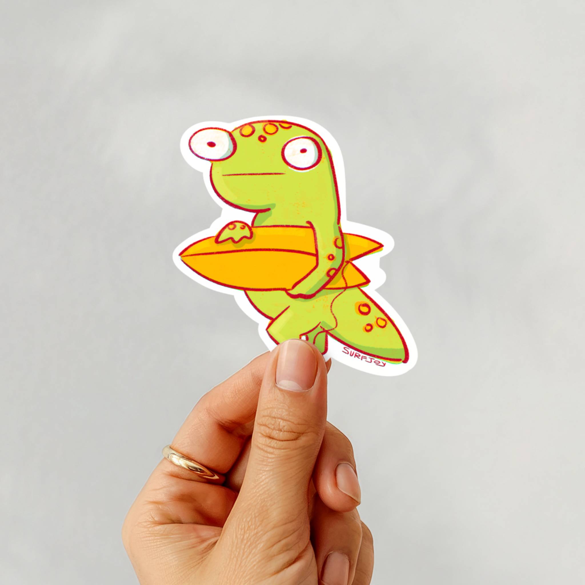 Gecko-ing for surf Vinyl Sticker