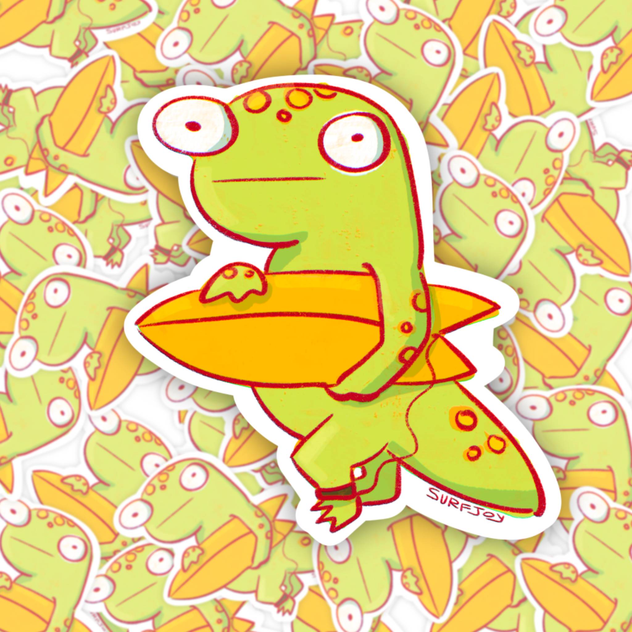 Gecko-ing for surf Vinyl Sticker