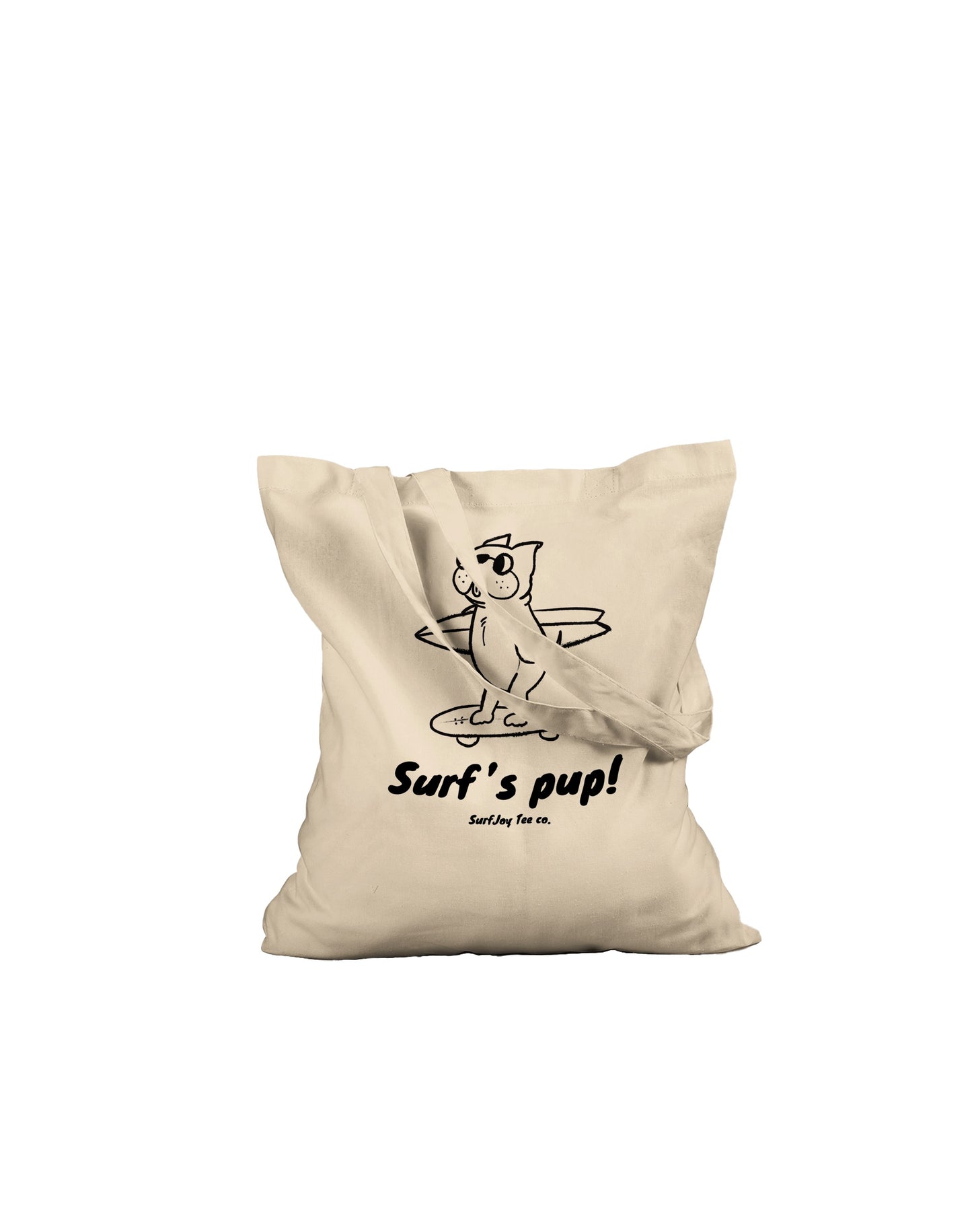 Surf's Pup! Surfing Doggo Tote Bag