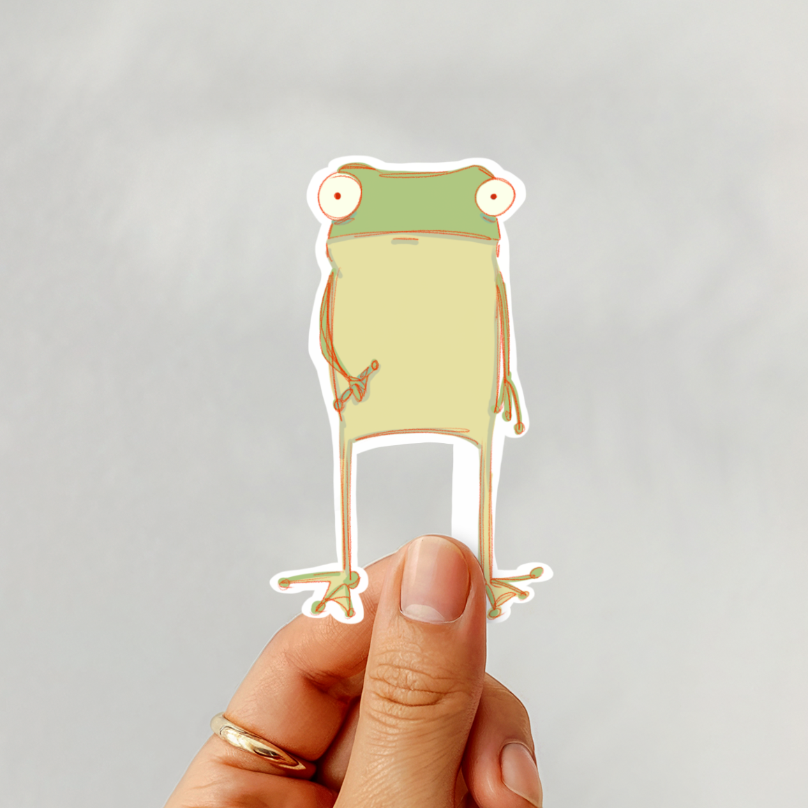 Shaka Frog Vinyl Sticker