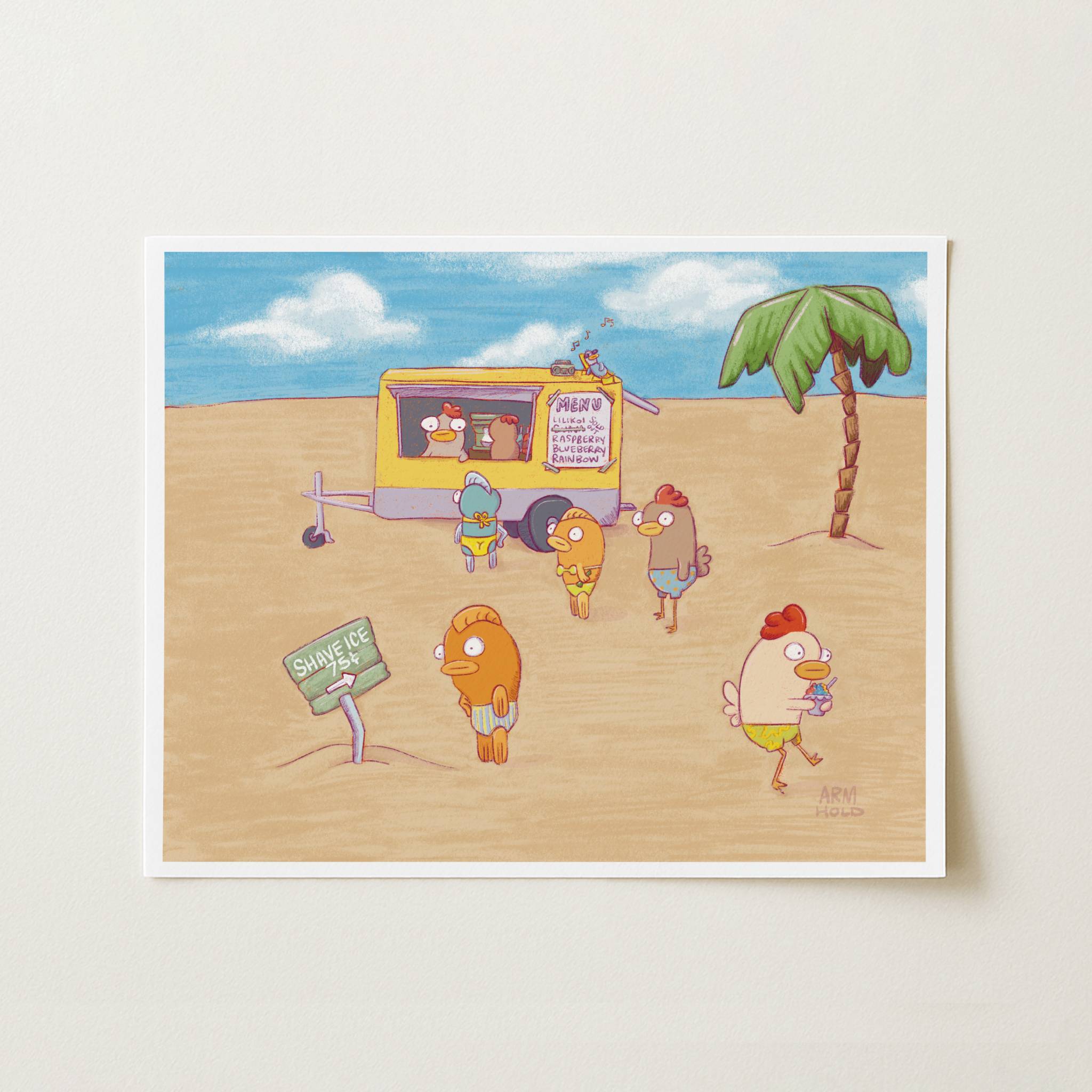 Shave Ice Stand Art Print